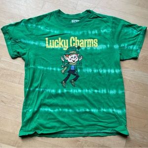 Lucky Charms Green Tie Dye T-Shirt Size Large